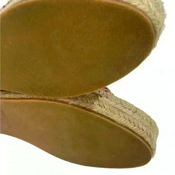 Loeffler Randall Women’s Red Jute Espadrille Sandals Two Bow Strap Size 41 - Picture 5 of 12